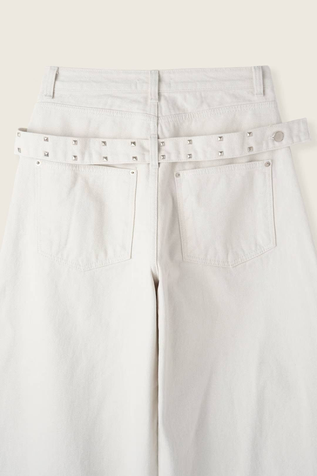 秋冬款窩釘彎刀褲