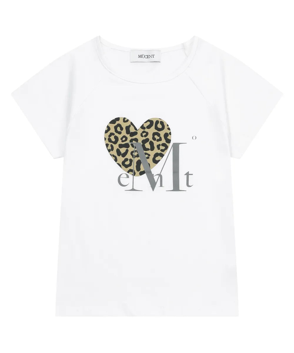 Sierra Leopard Print Heart Short Sleeve T-shirt (4 Colors)