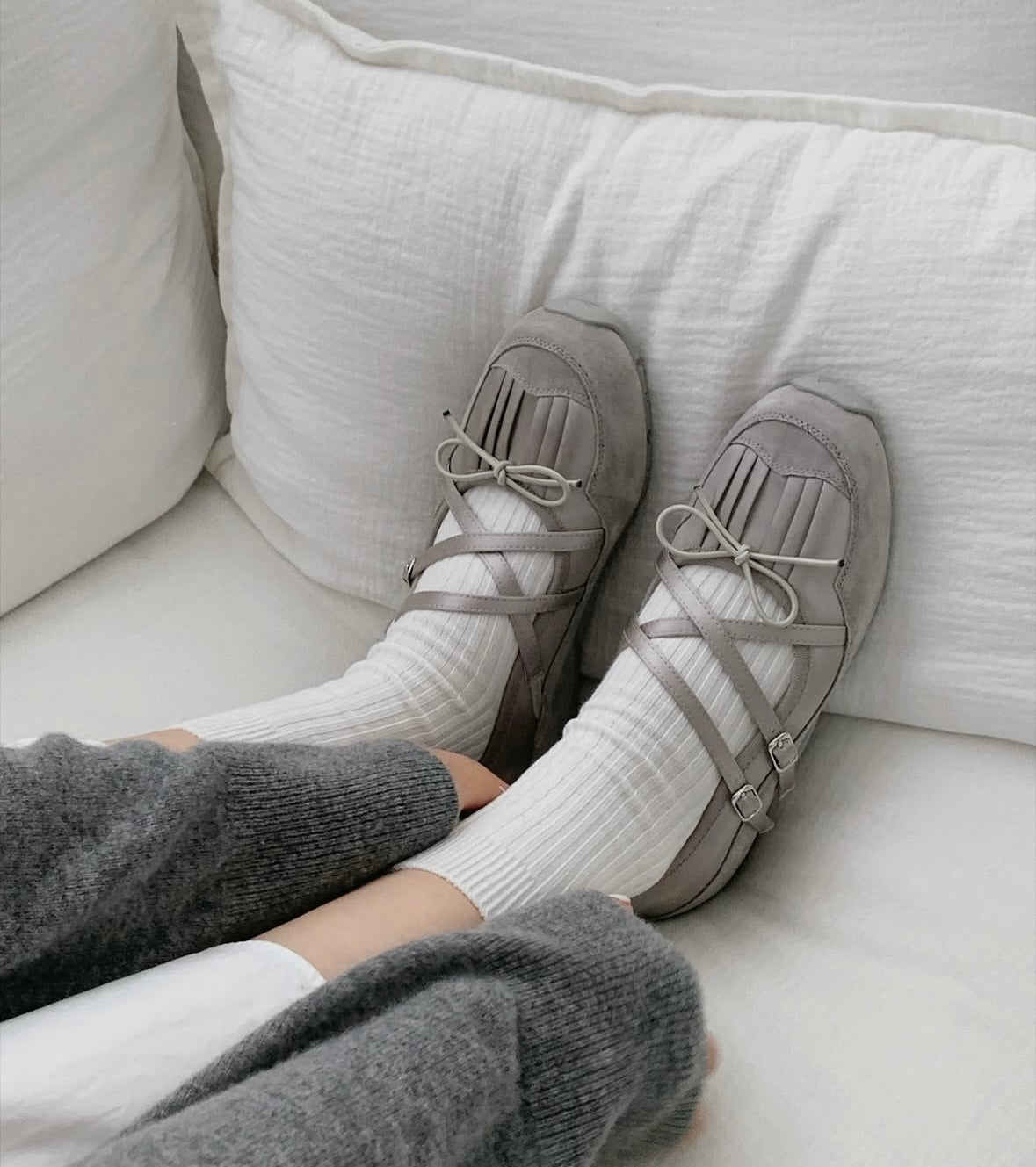 新版交叉帶芭蕾風鞋