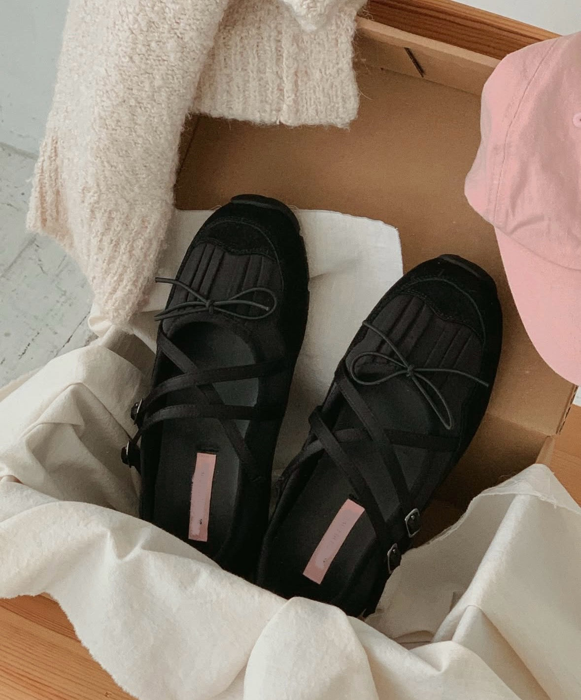 新版交叉帶芭蕾風鞋