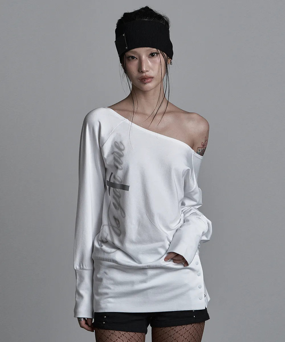 asur Cross Under Snap Long Sleeve