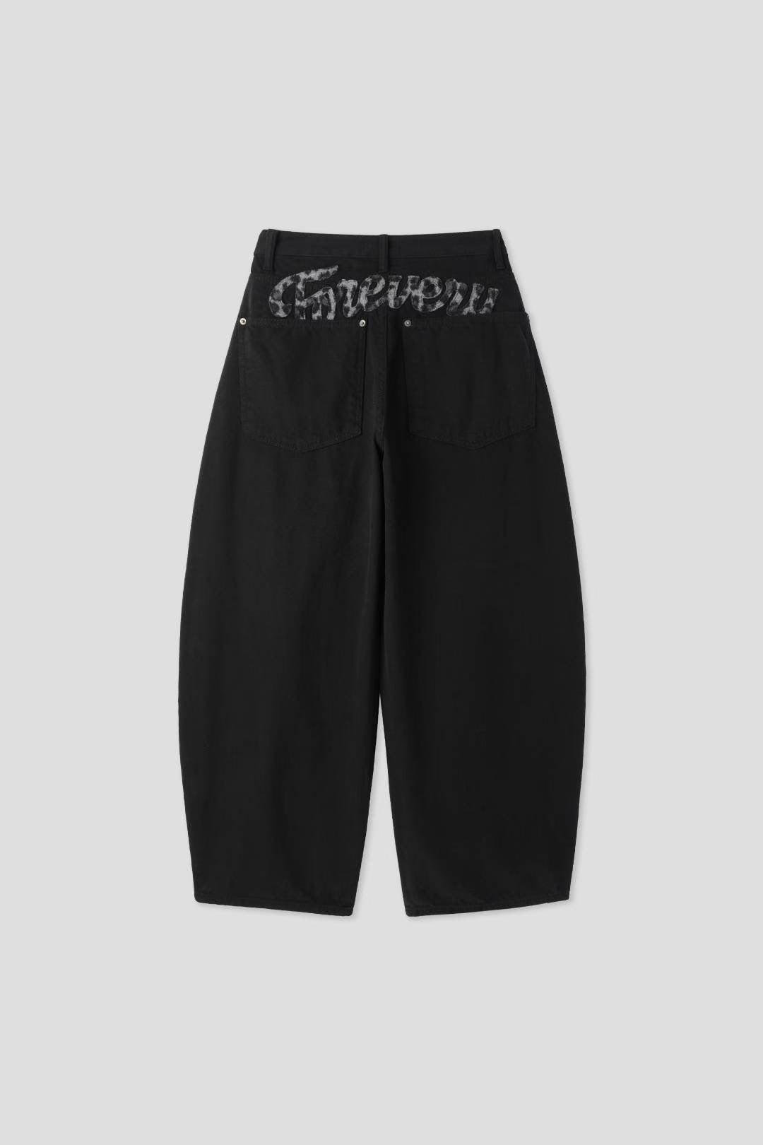 豹紋繡字彎刀褲