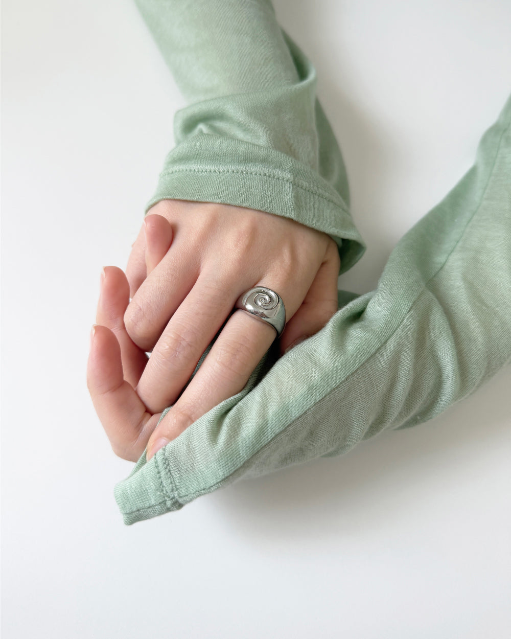 Grumpy Stuff Spiral Signet Ring