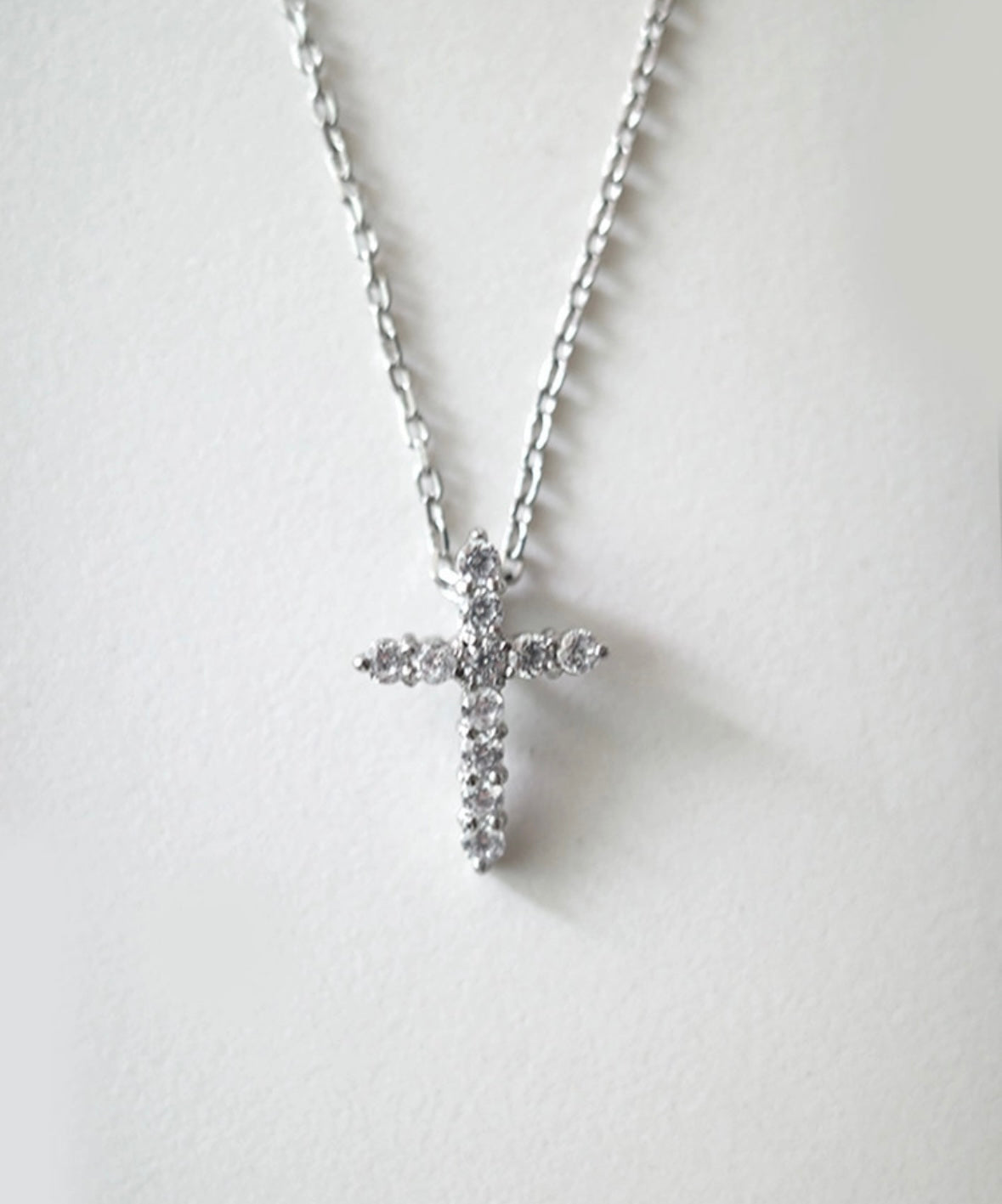 Crystal Cross Necklace (S size)