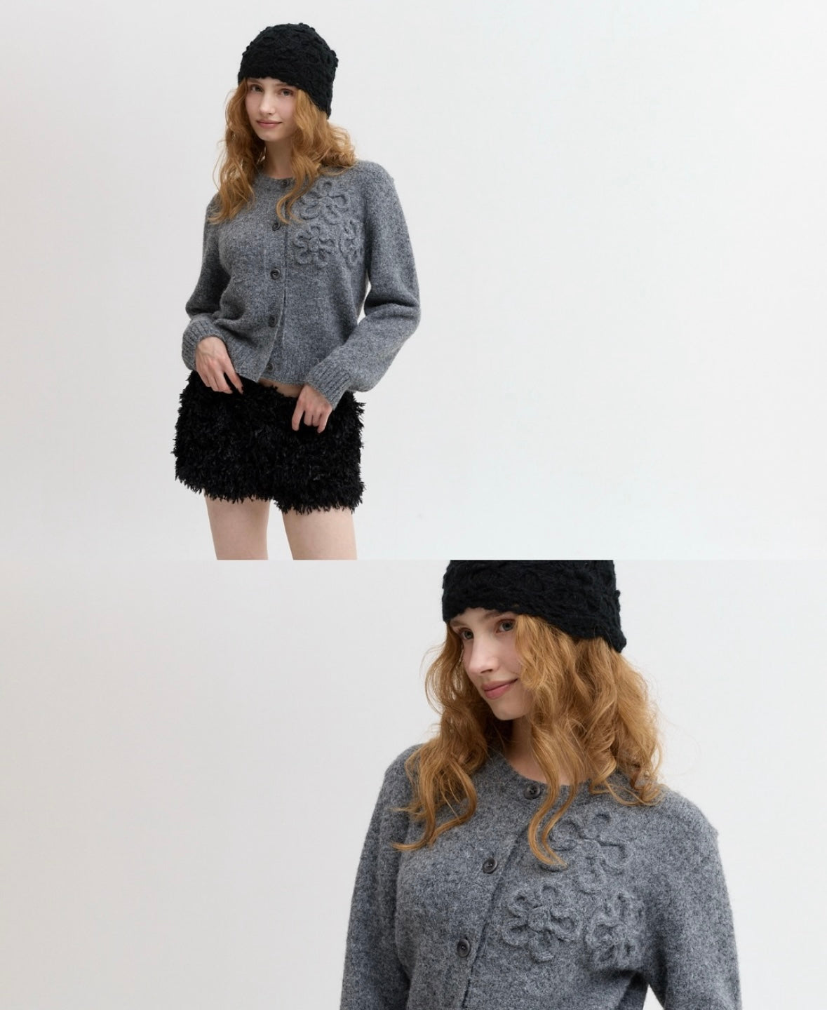 立體花花冷外套