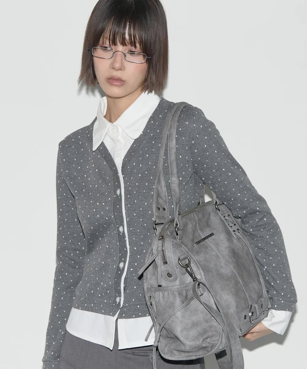 FANCYCLUB BELTED WASHING LEATHER BAG