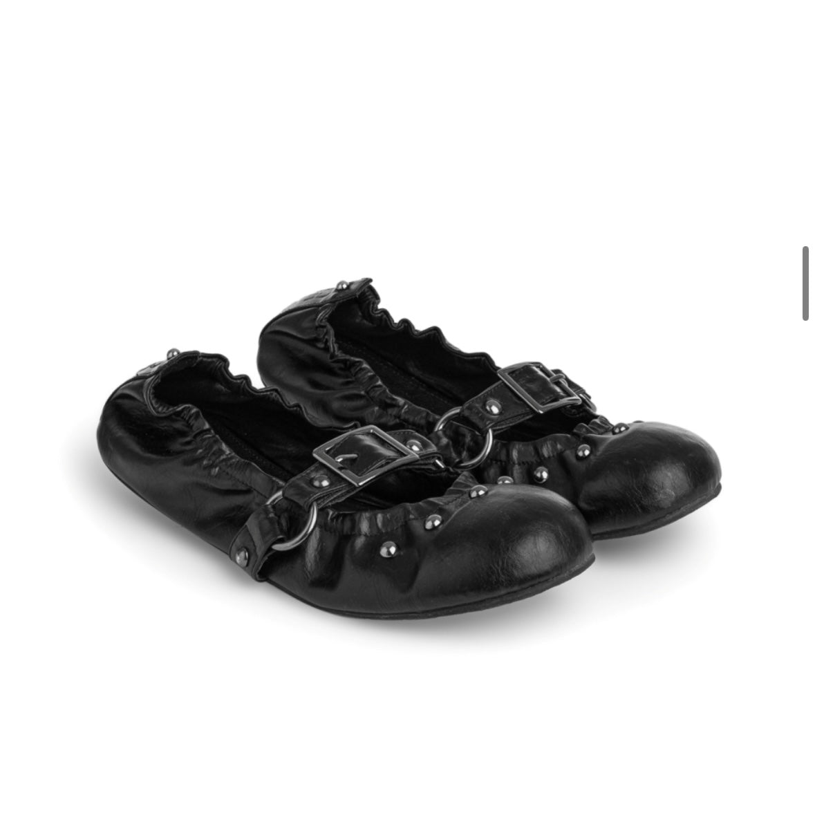 DEINET WRINKLED FLAT SHOES (3 COLORS)