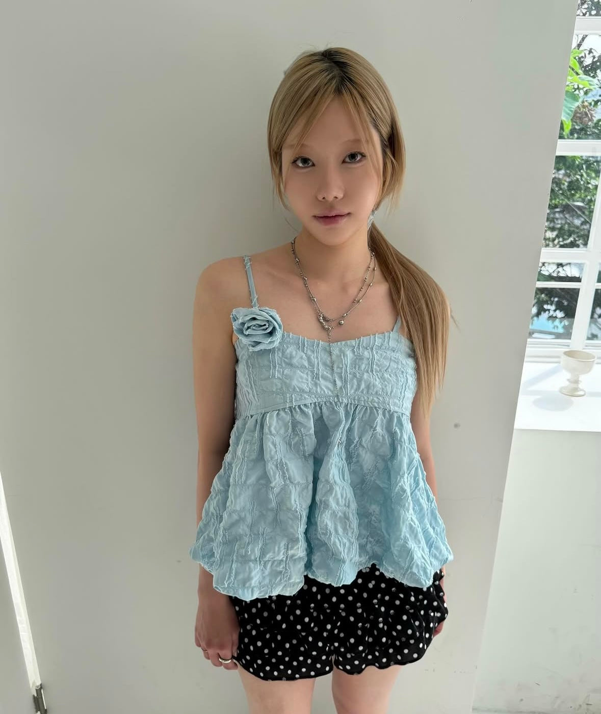 玫瑰花吊帶TOP