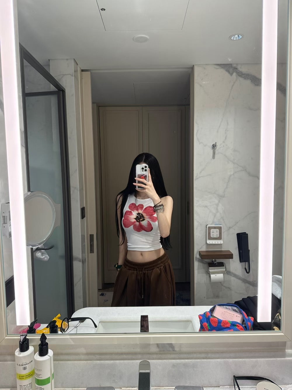 花花印花背心（白現貨）