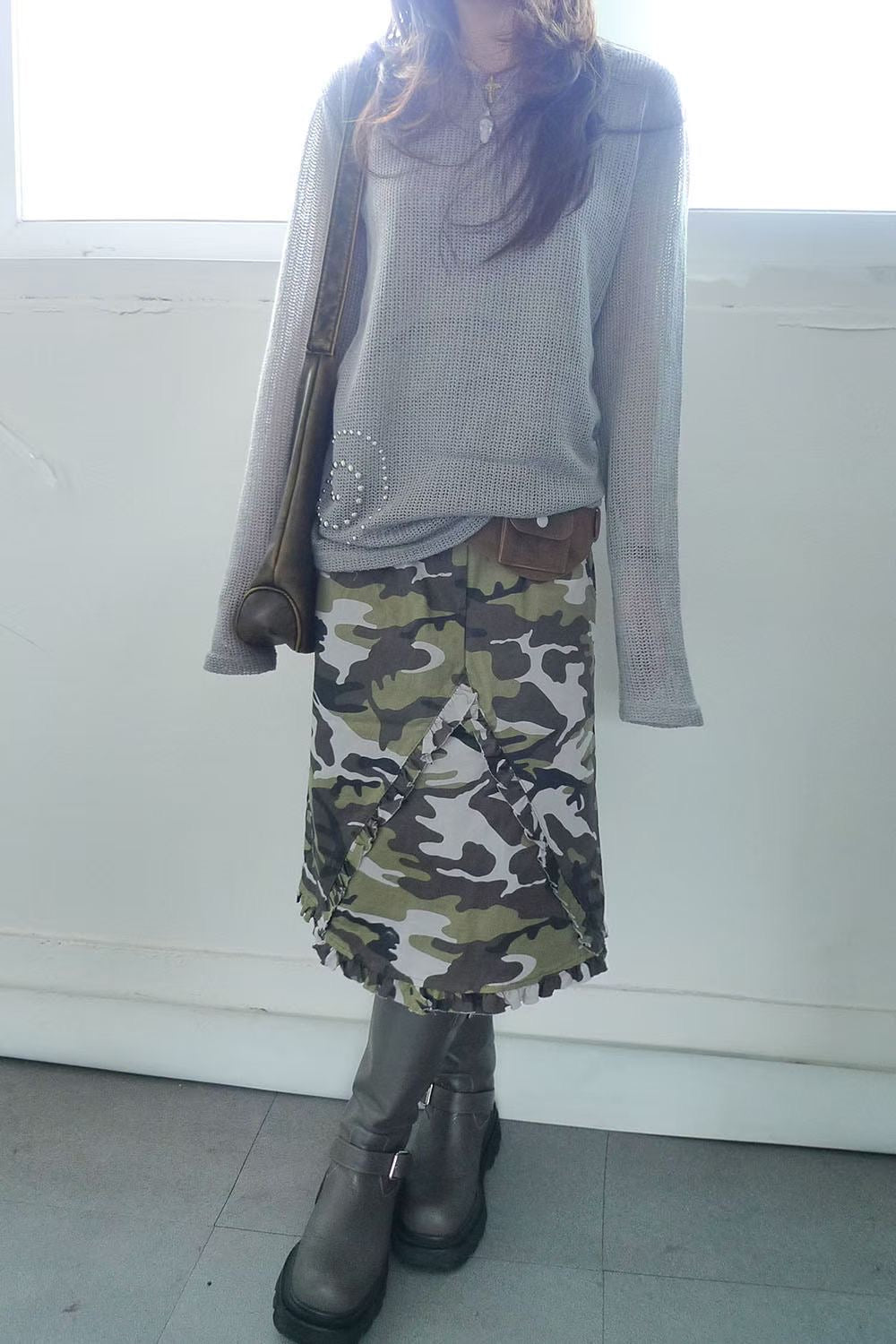 閃石窿窿長袖Top