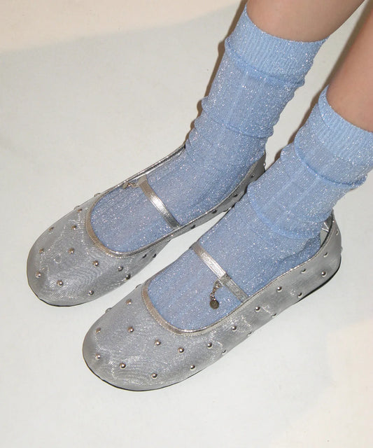 Foggy Moody Studded Mesh Flat (5 colors)