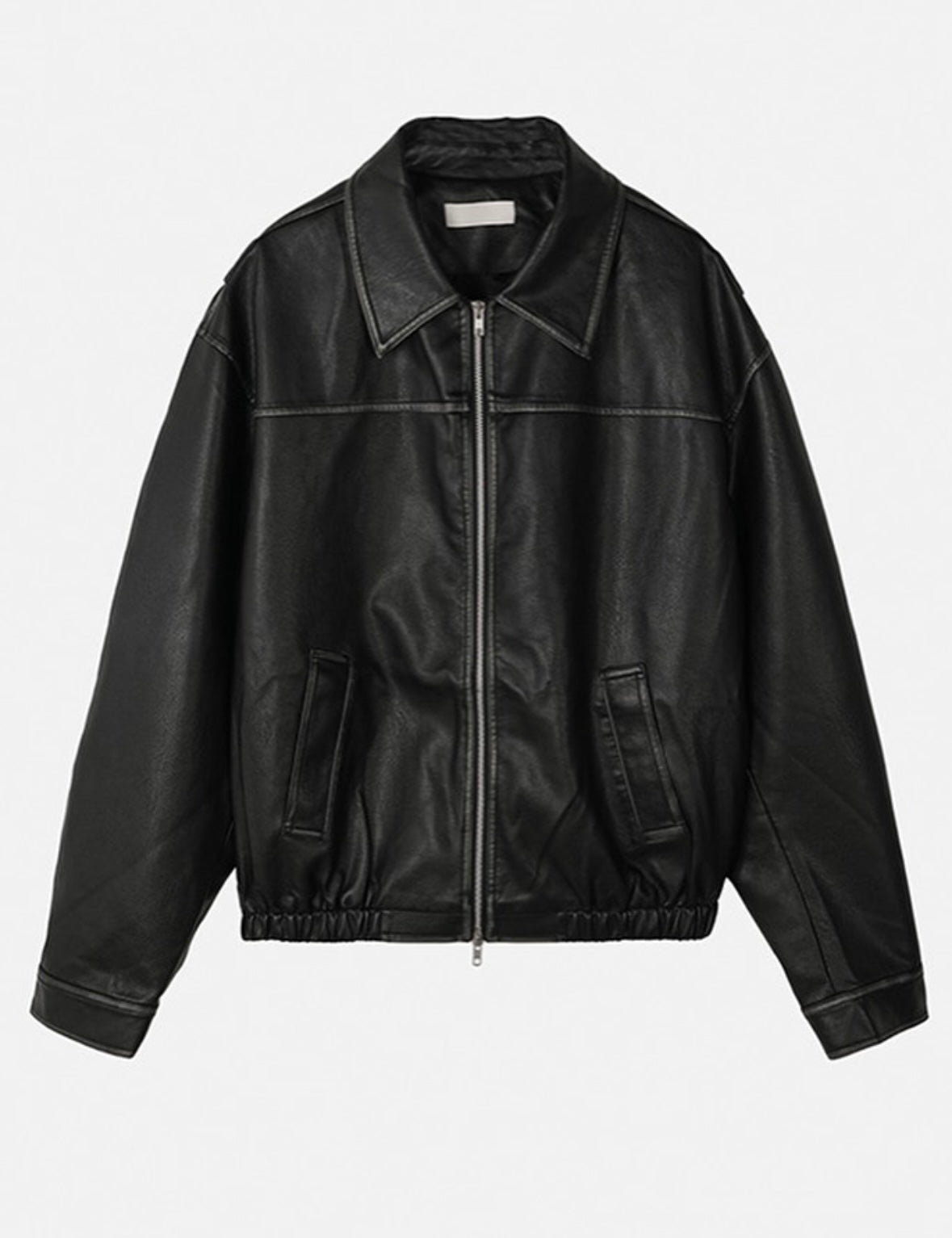 Unisex款洗水皮褸