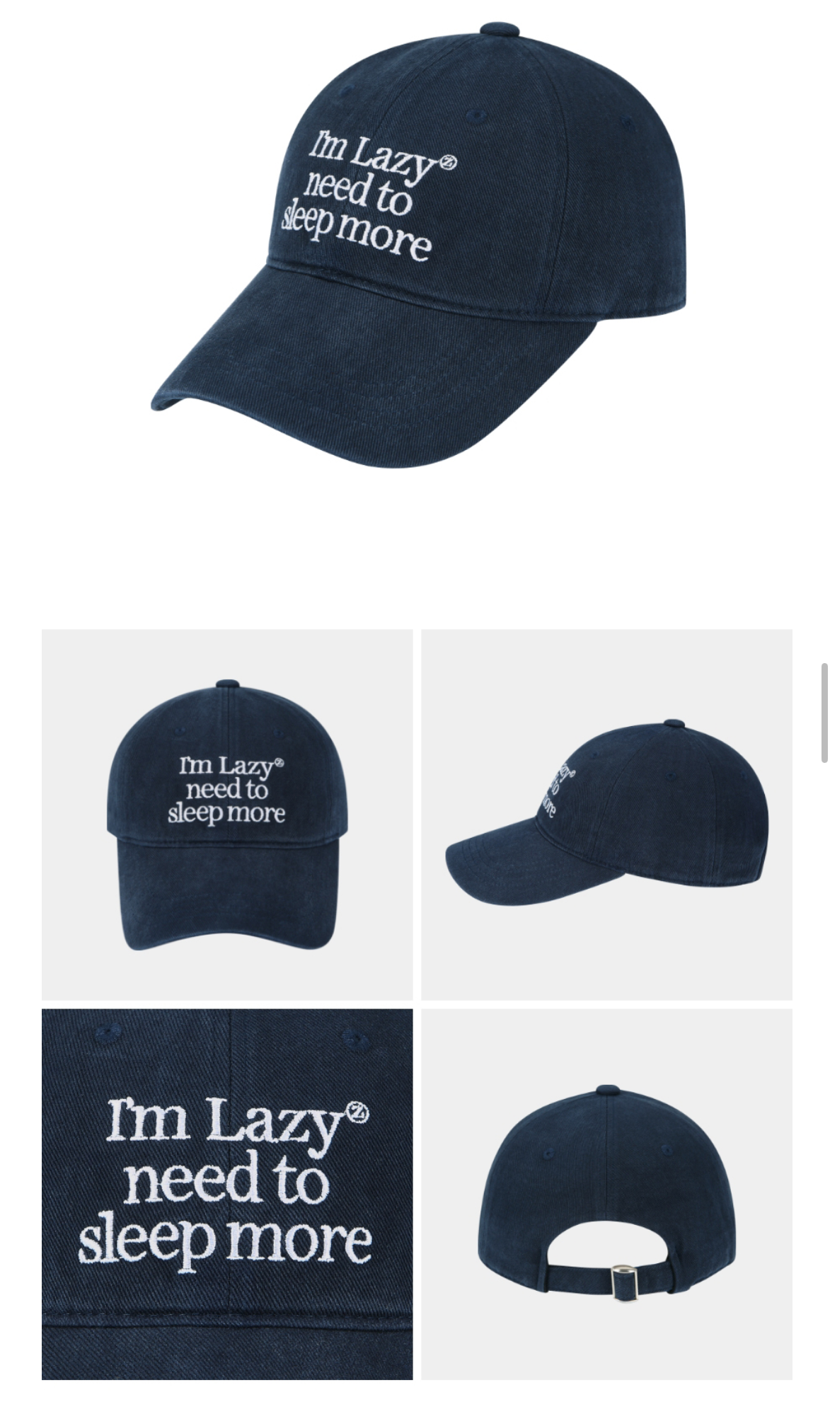 (Karina同款)Lazyz帽 Sleep More Washing Ball Cap