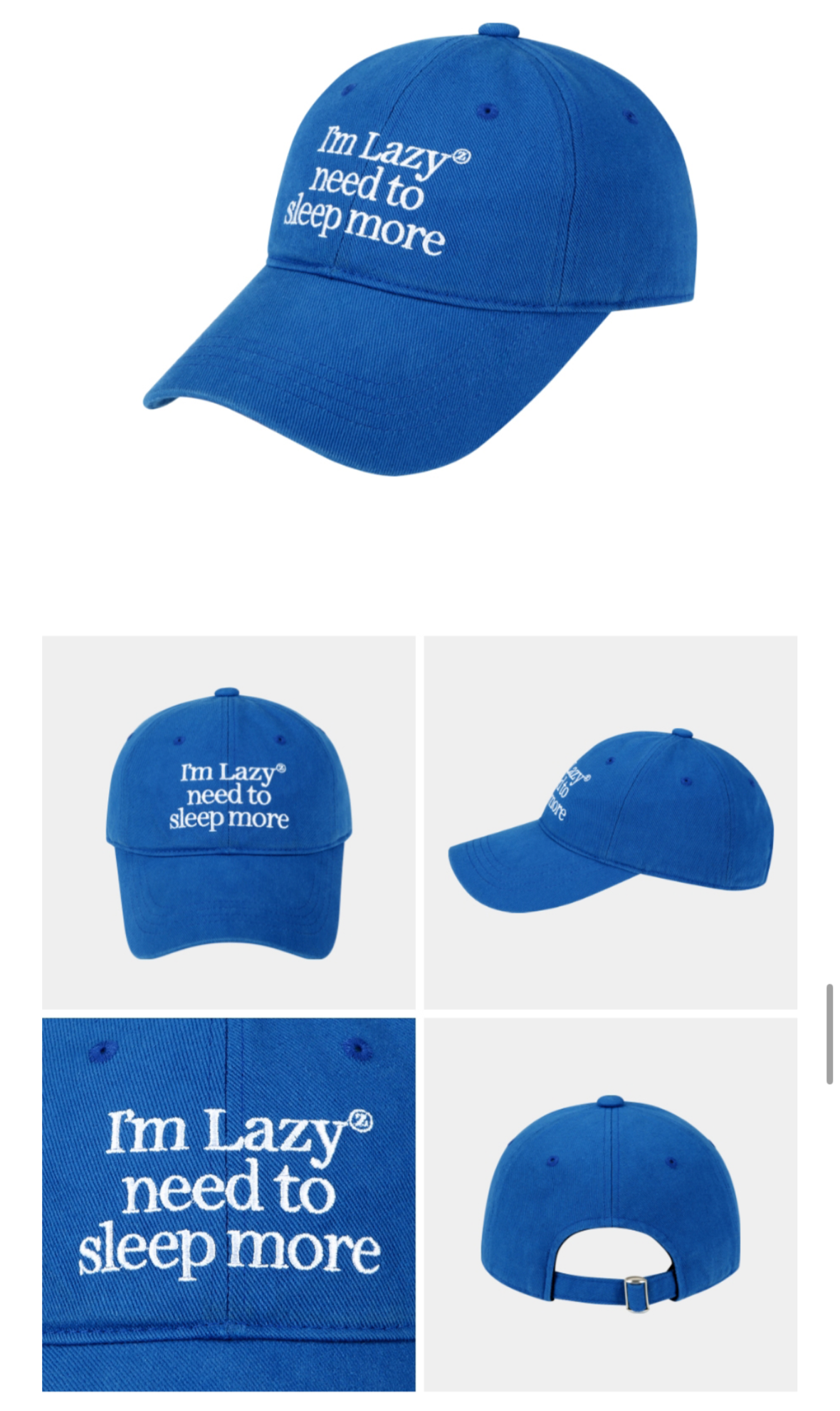 (Karina同款)Lazyz帽 Sleep More Washing Ball Cap