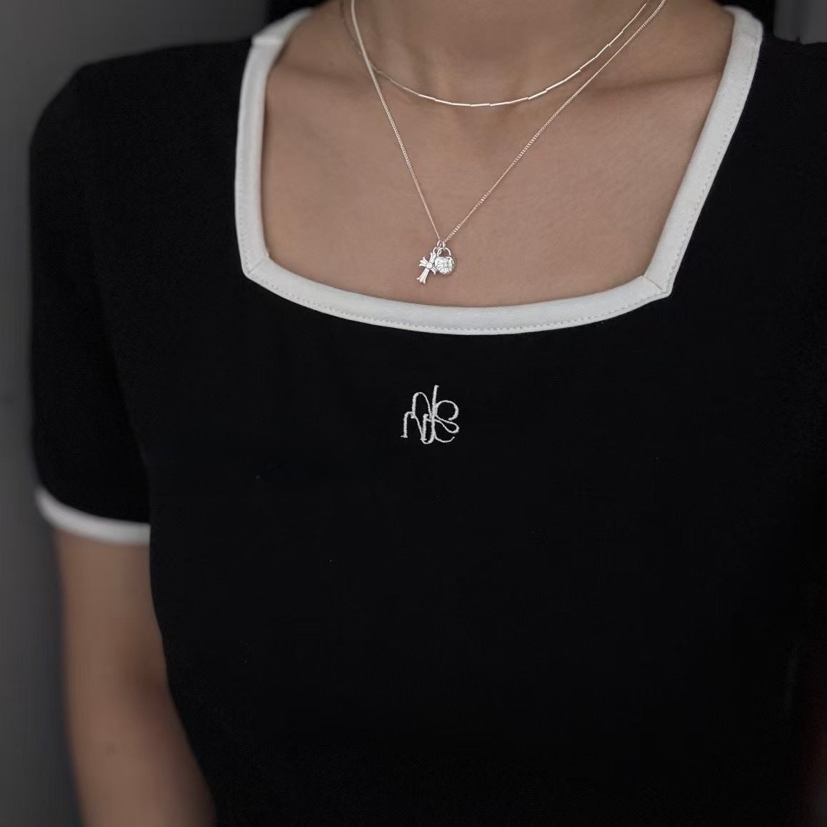 十字架愛心吊墜頸鏈