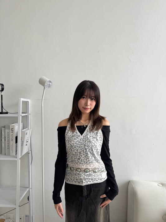 Lace花花綁頸背心