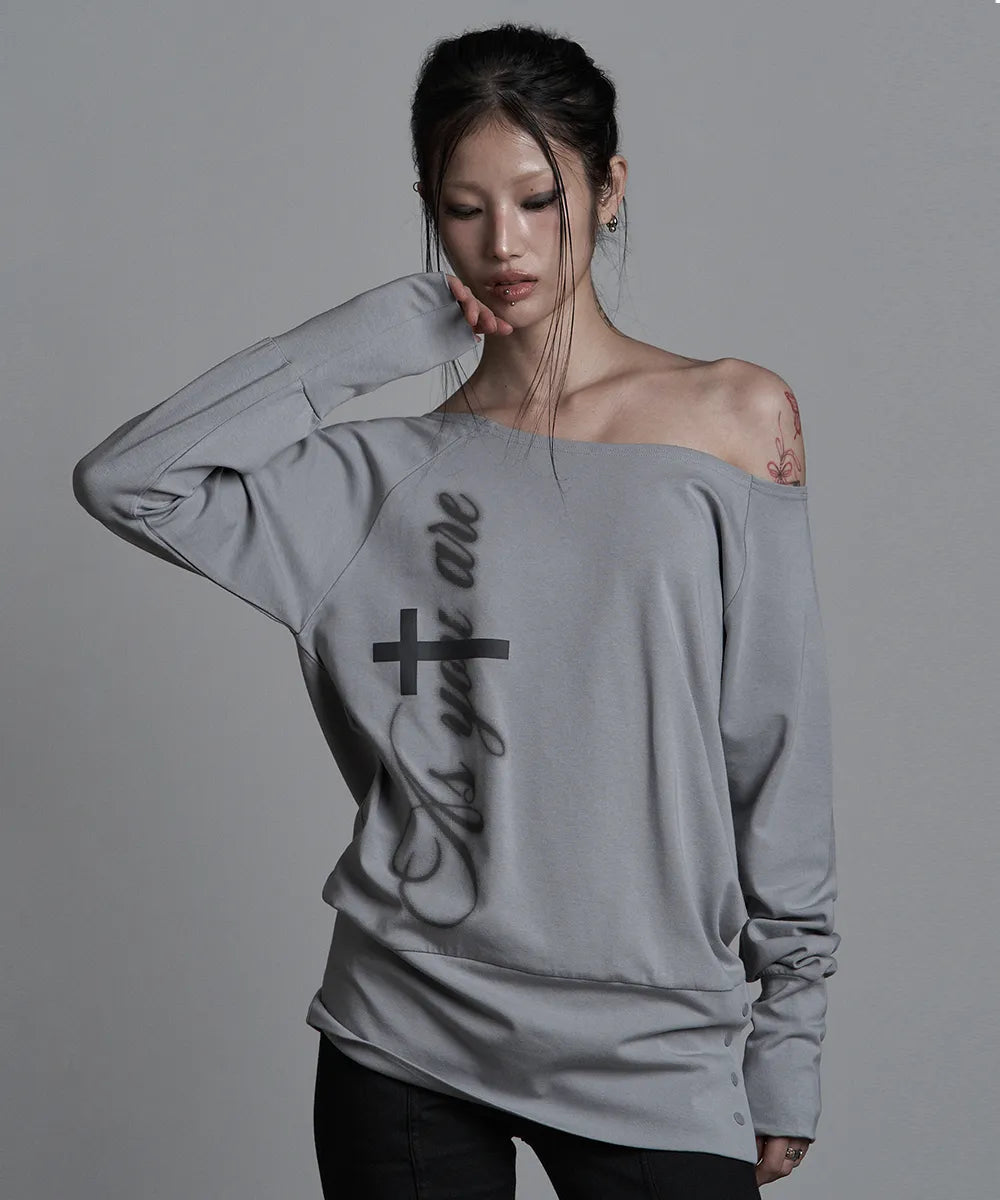 asur Cross Under Snap Long Sleeve
