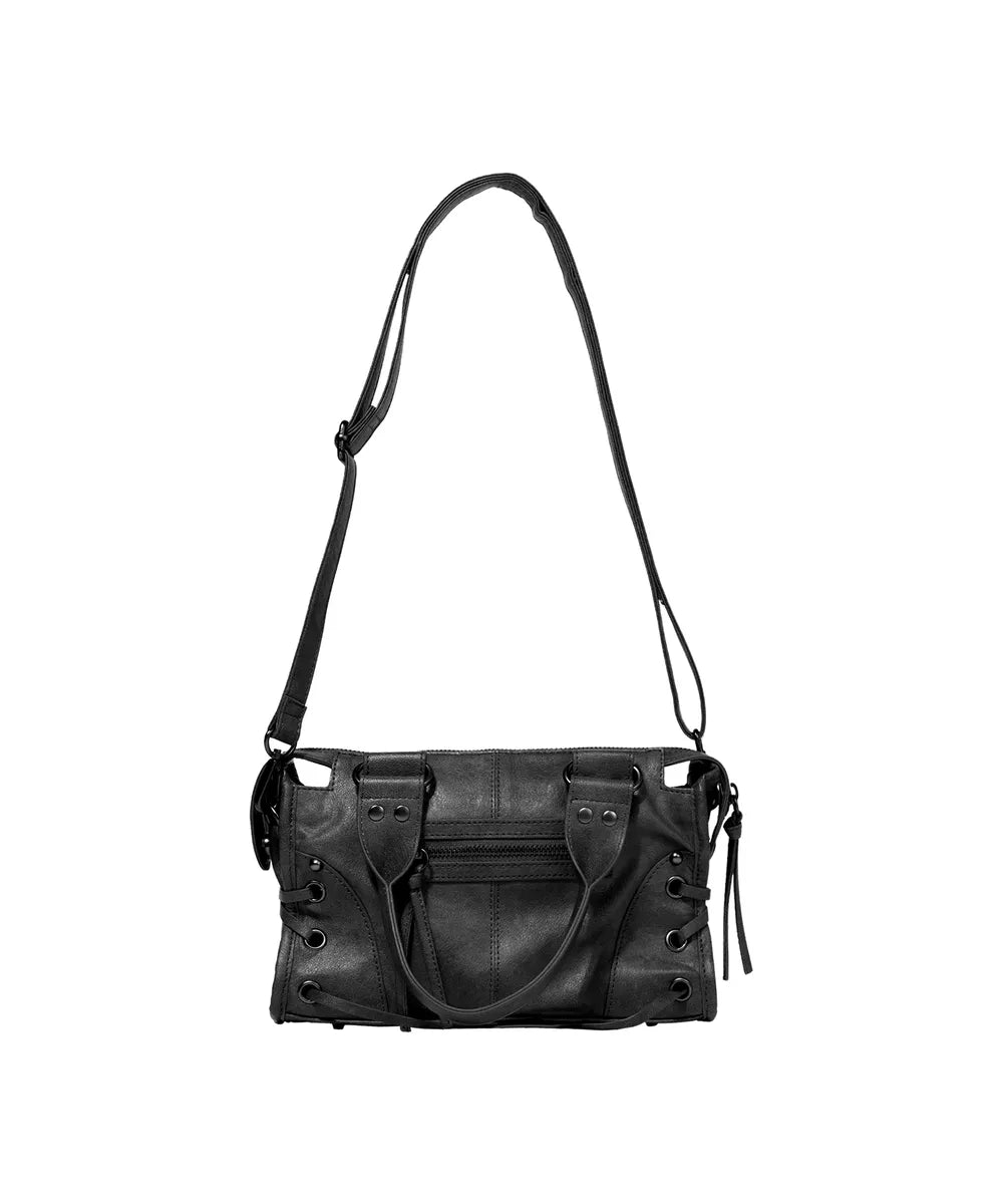FANCYCLUB BELTED WASHING LEATHER MINI BAG (3 colors)