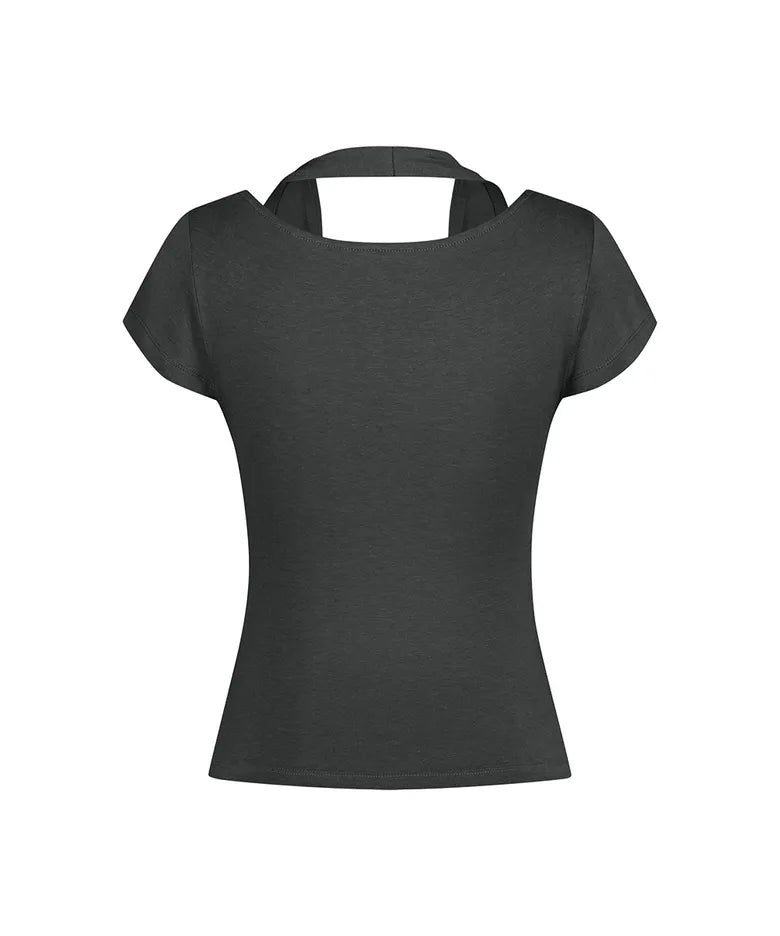 Asur Lace cowl neck T-shirt (3 colors)