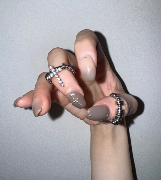 Crystal Cross Ring