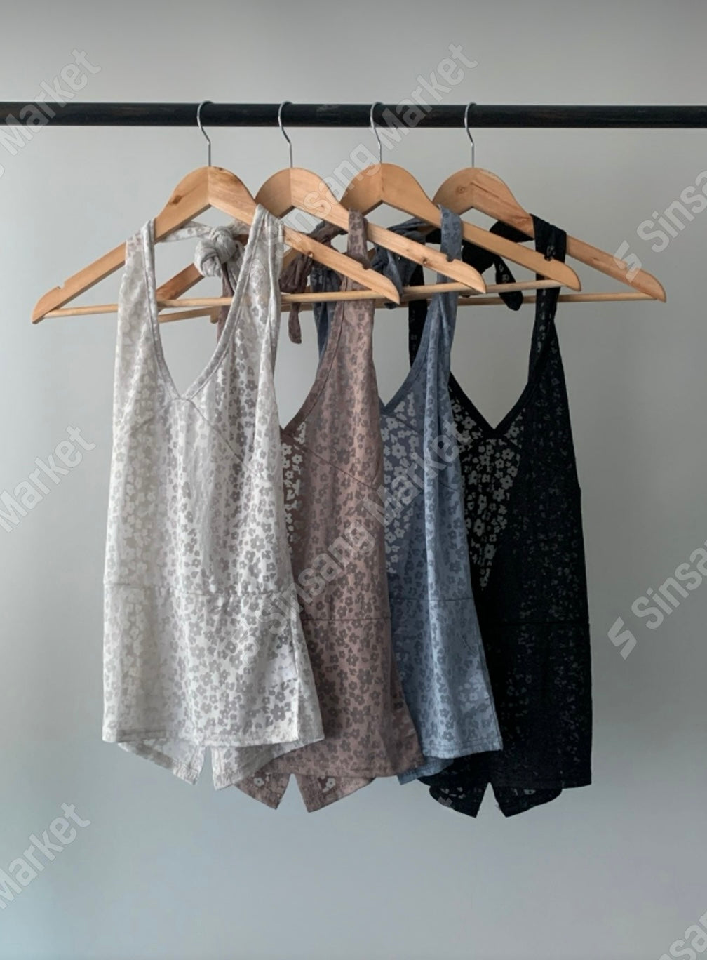 Lace花花綁頸背心