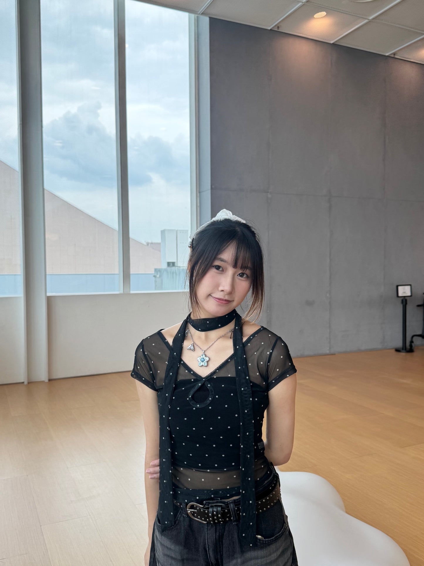 (現貨)透透波點Top連頸帶