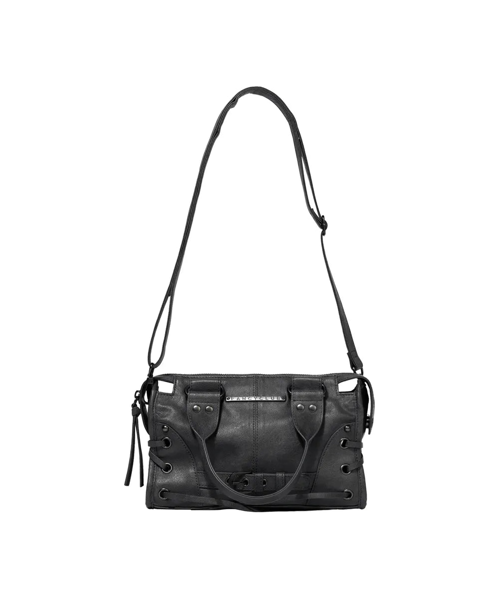 FANCYCLUB BELTED WASHING LEATHER MINI BAG (3 colors)