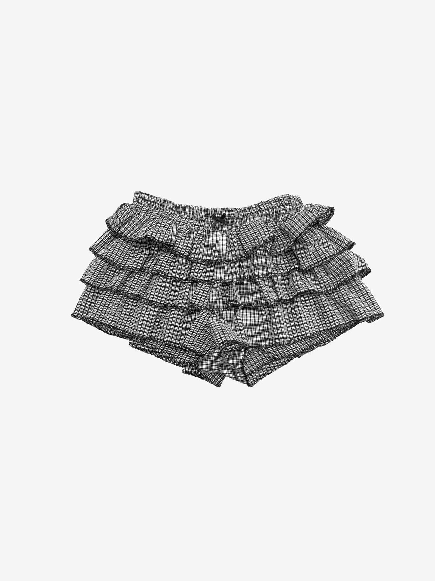 QQ格仔蛋糕裙褲