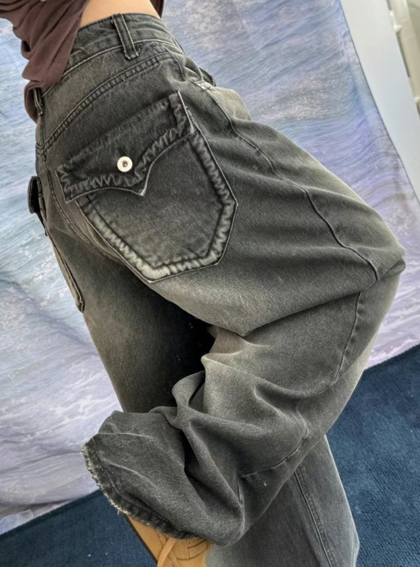 (M碼現貨)Karina同款黑色神褲