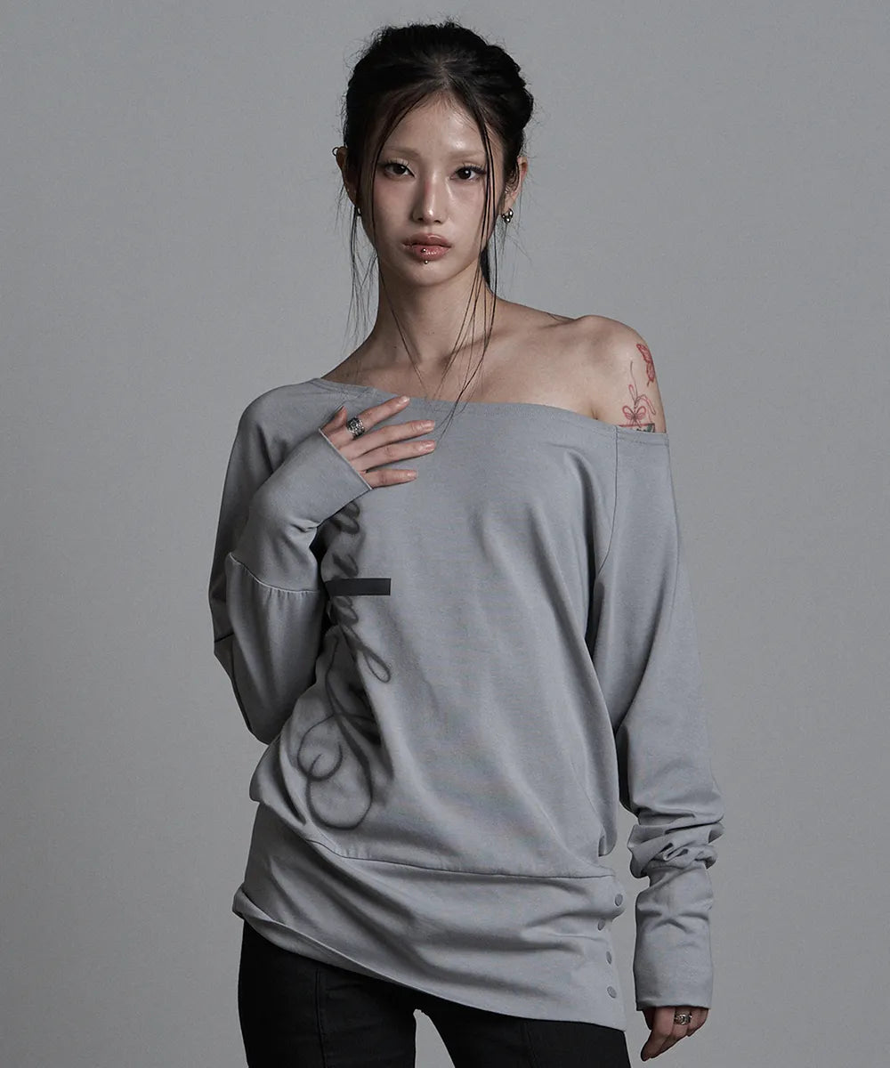 asur Cross Under Snap Long Sleeve