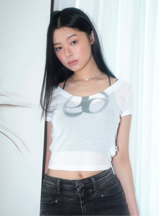 as”on HALF SEE-THROUGH T