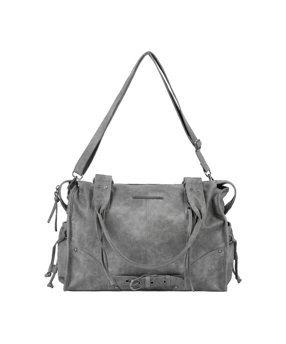 FANCYCLUB BELTED WASHING LEATHER BAG