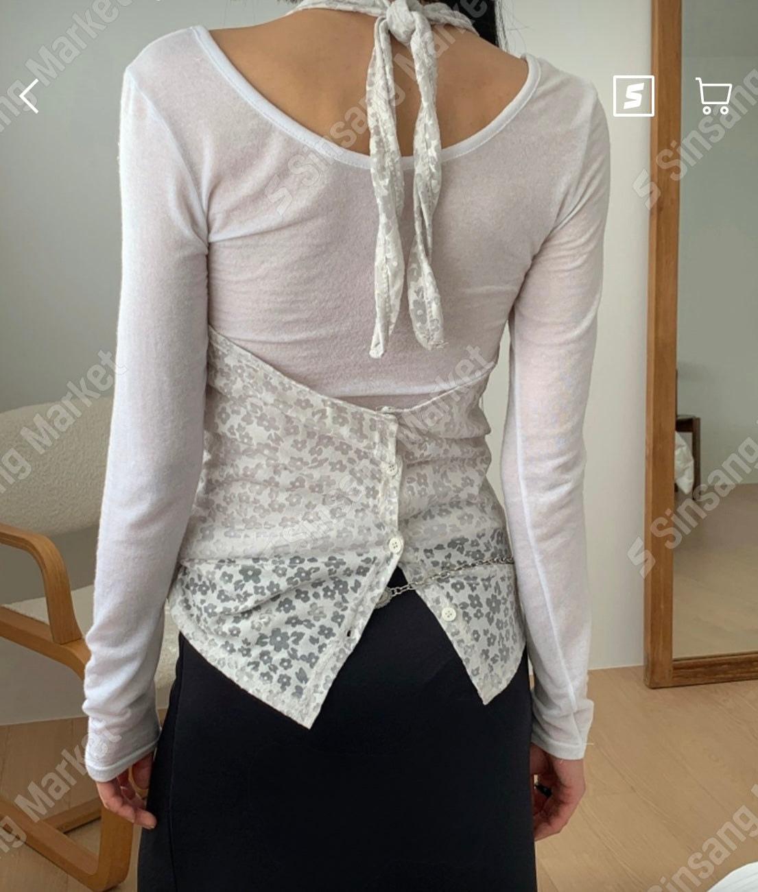 Lace花花綁頸背心