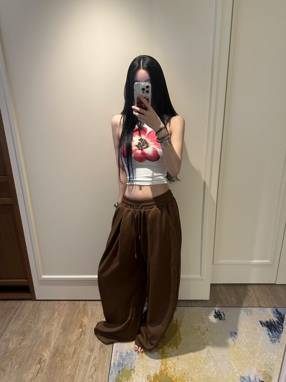 花花印花背心（白現貨）