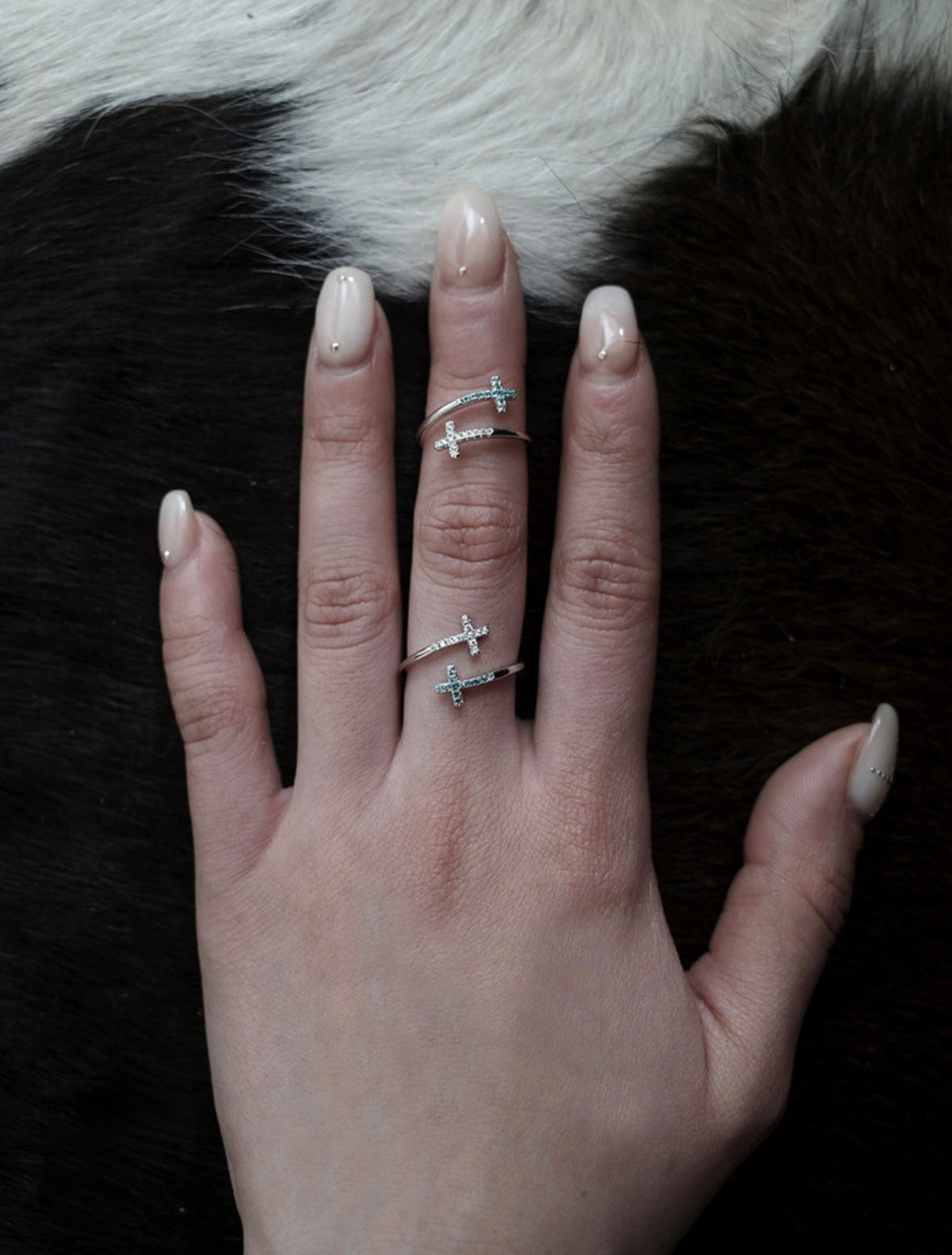Double Cross Ring(925 Silver)