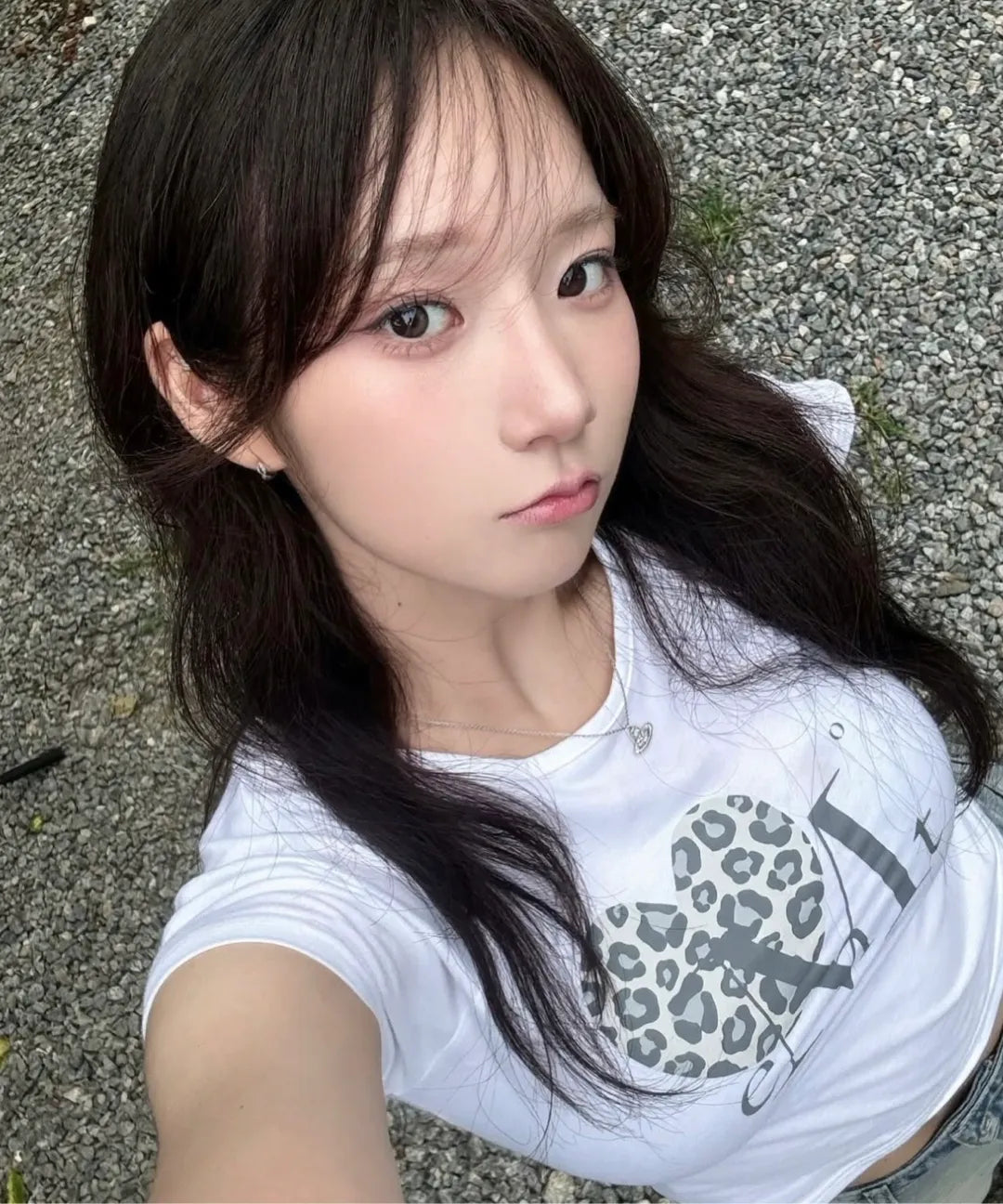 Sierra Leopard Print Heart Short Sleeve T-shirt (4 Colors)