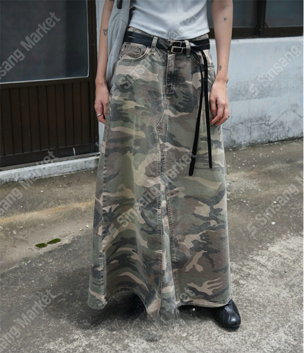 (S現貨)型格迷彩長裙