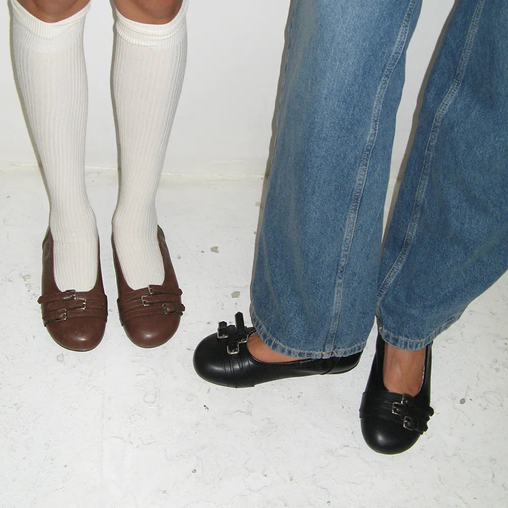Foggy Moody Three Belted Flat