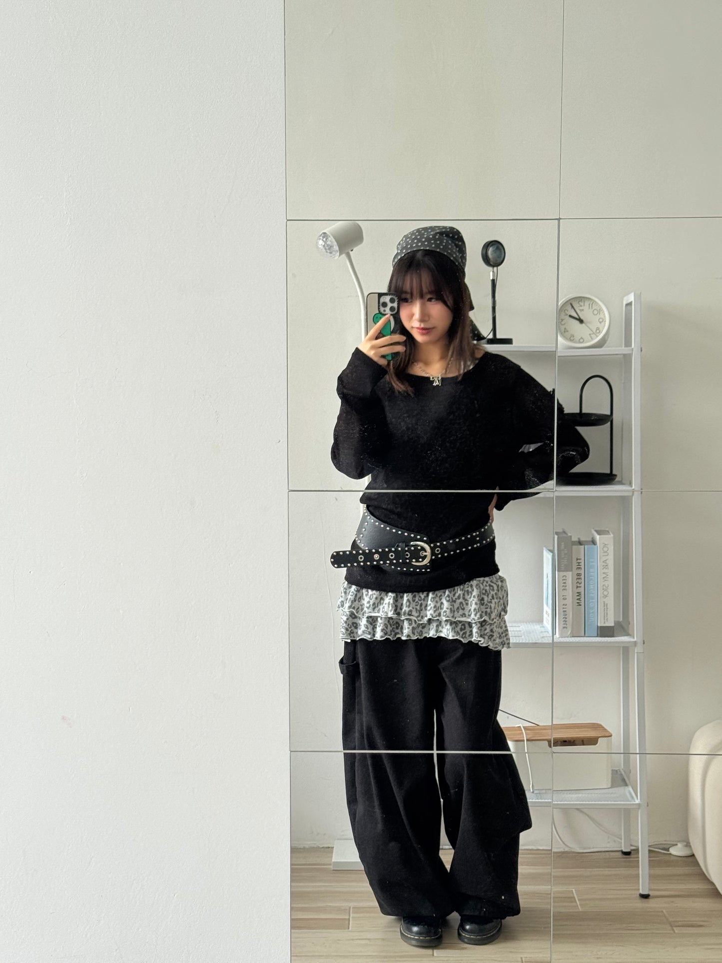 豹紋荷葉邊OPS（啡現貨）