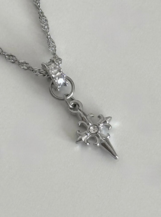 Ofuse cubic cross necklace-002