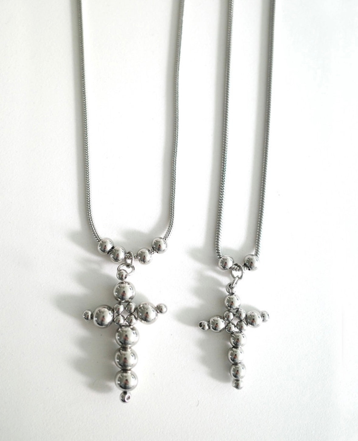 Metalic Cross Necklace(M size)