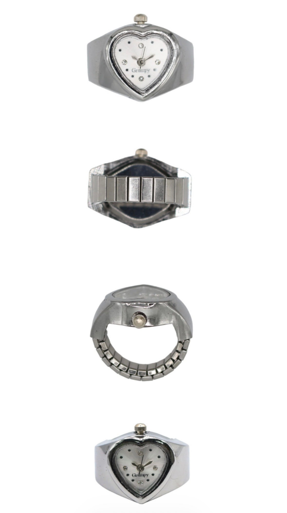 Grumpy Stuff Heart Signet Ring Watch