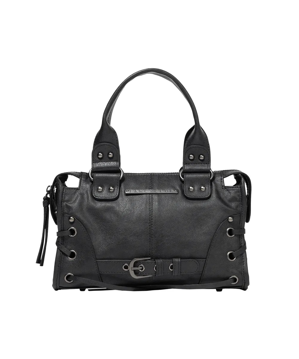 FANCYCLUB BELTED WASHING LEATHER MINI BAG (3 colors)