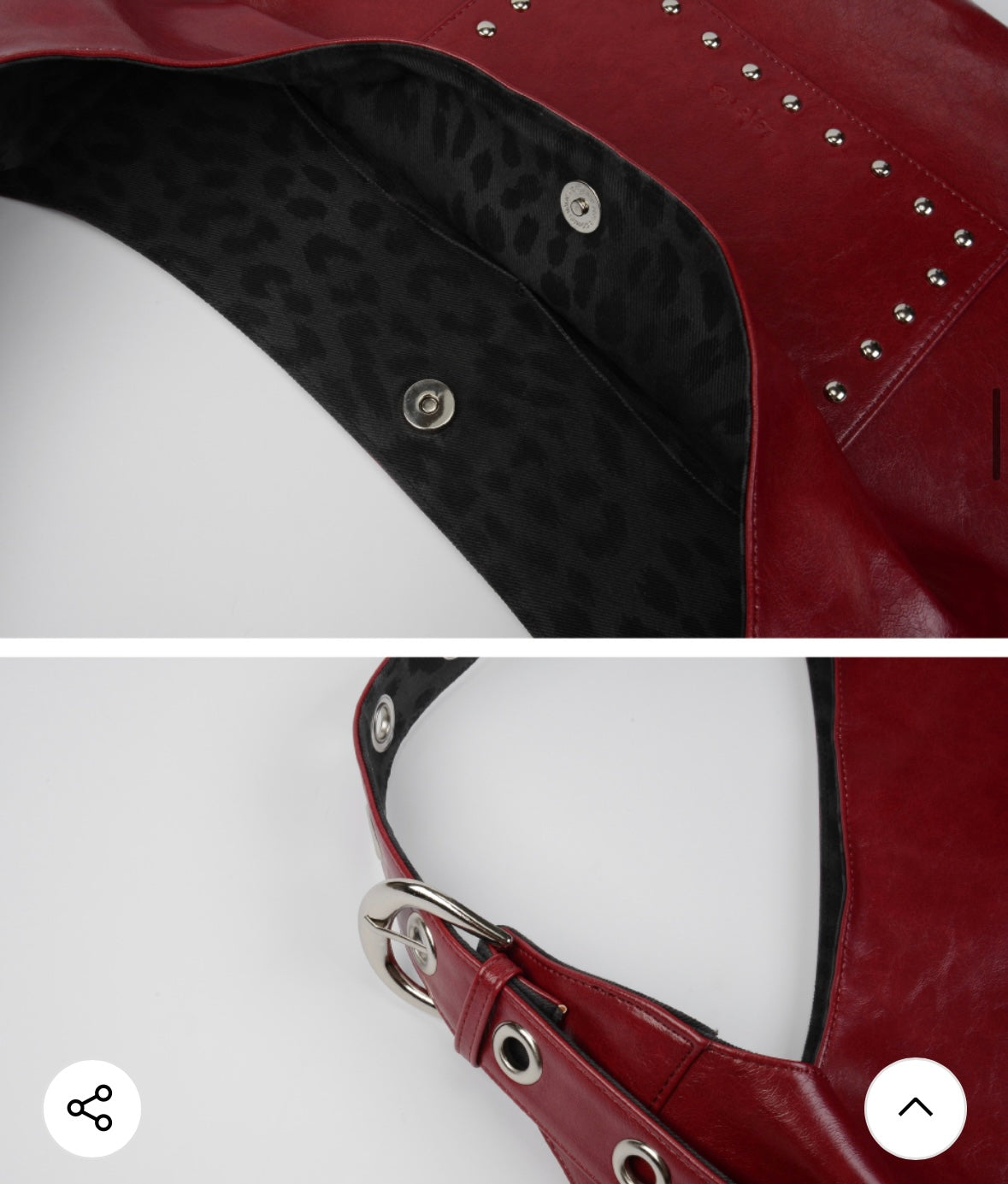 Leterie STUD BUCKLE REVERSIBLE SHOULDER BAG (3 colors)