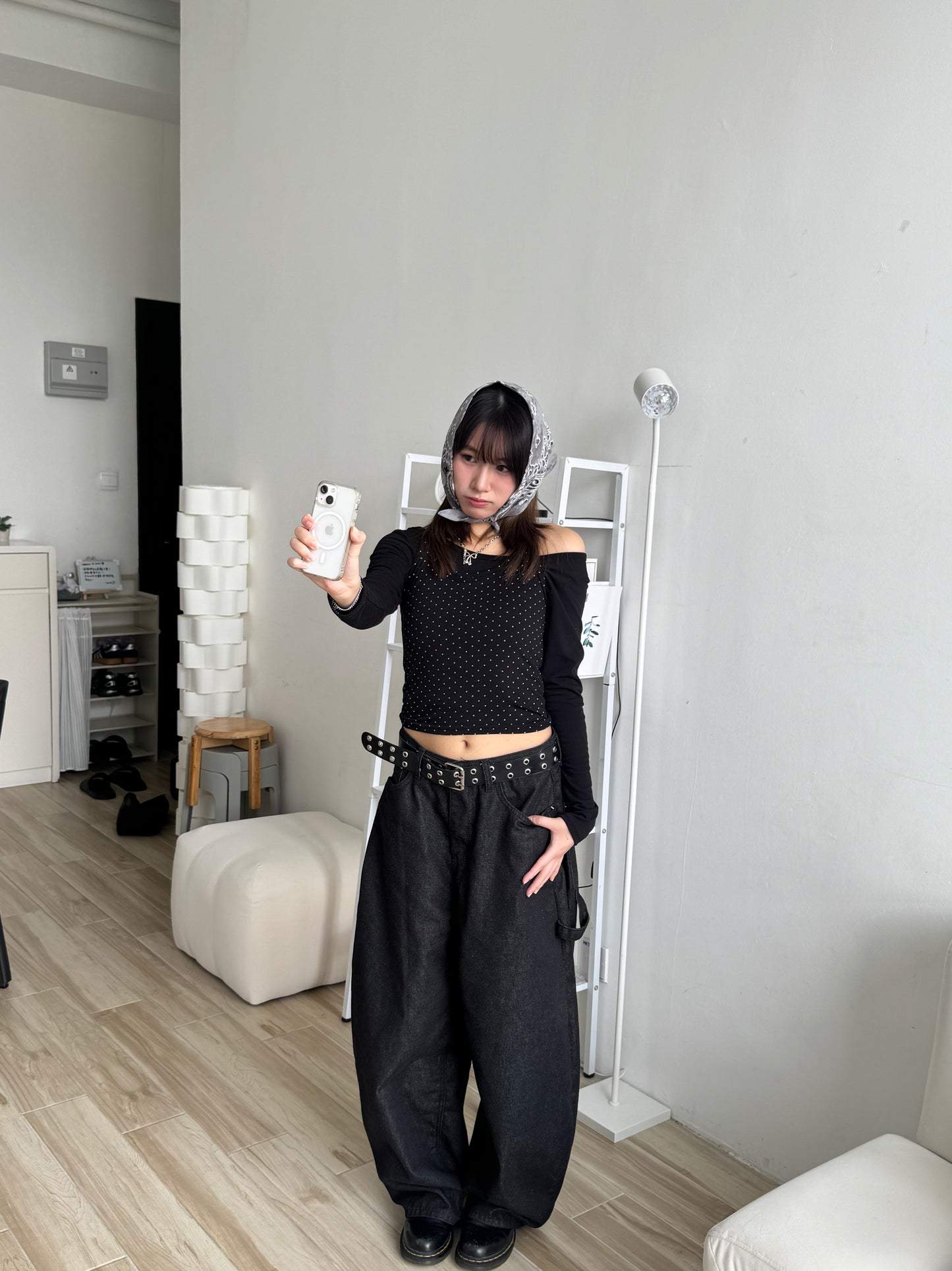 豹紋十字架彎刀褲