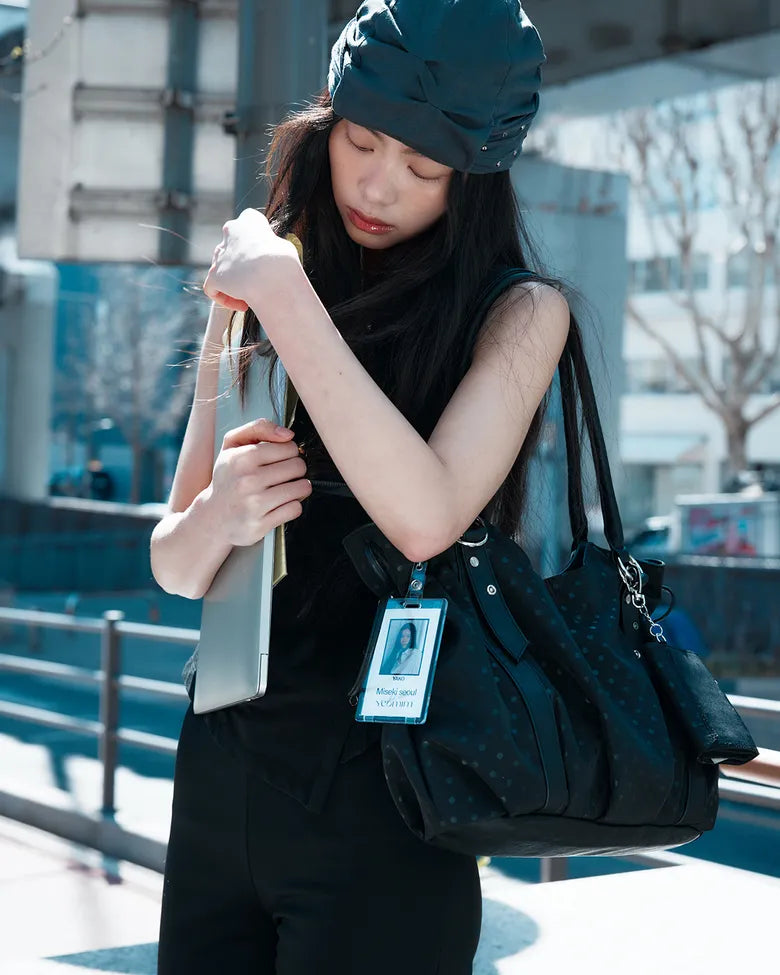 Yeomim x MISEKI SEOUL puff bag (black dot)