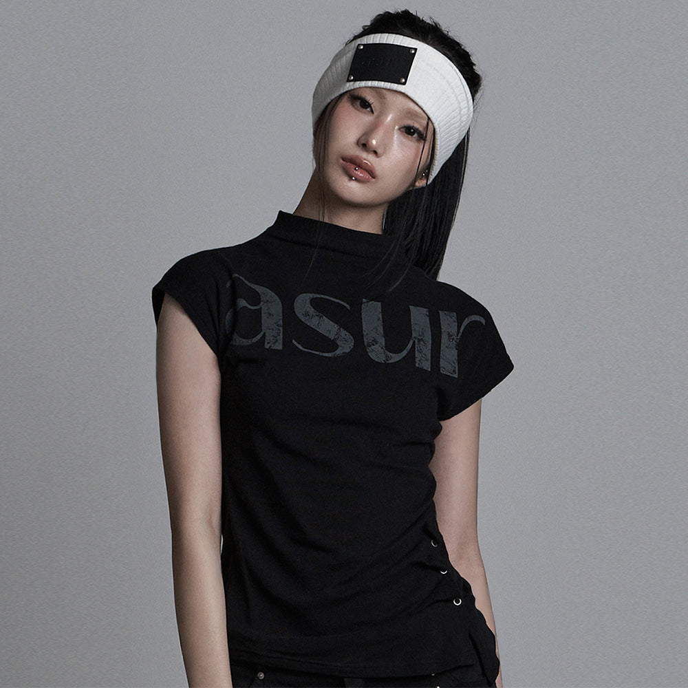 asur Side Snap Half Neck T-Shirt(3 colors)