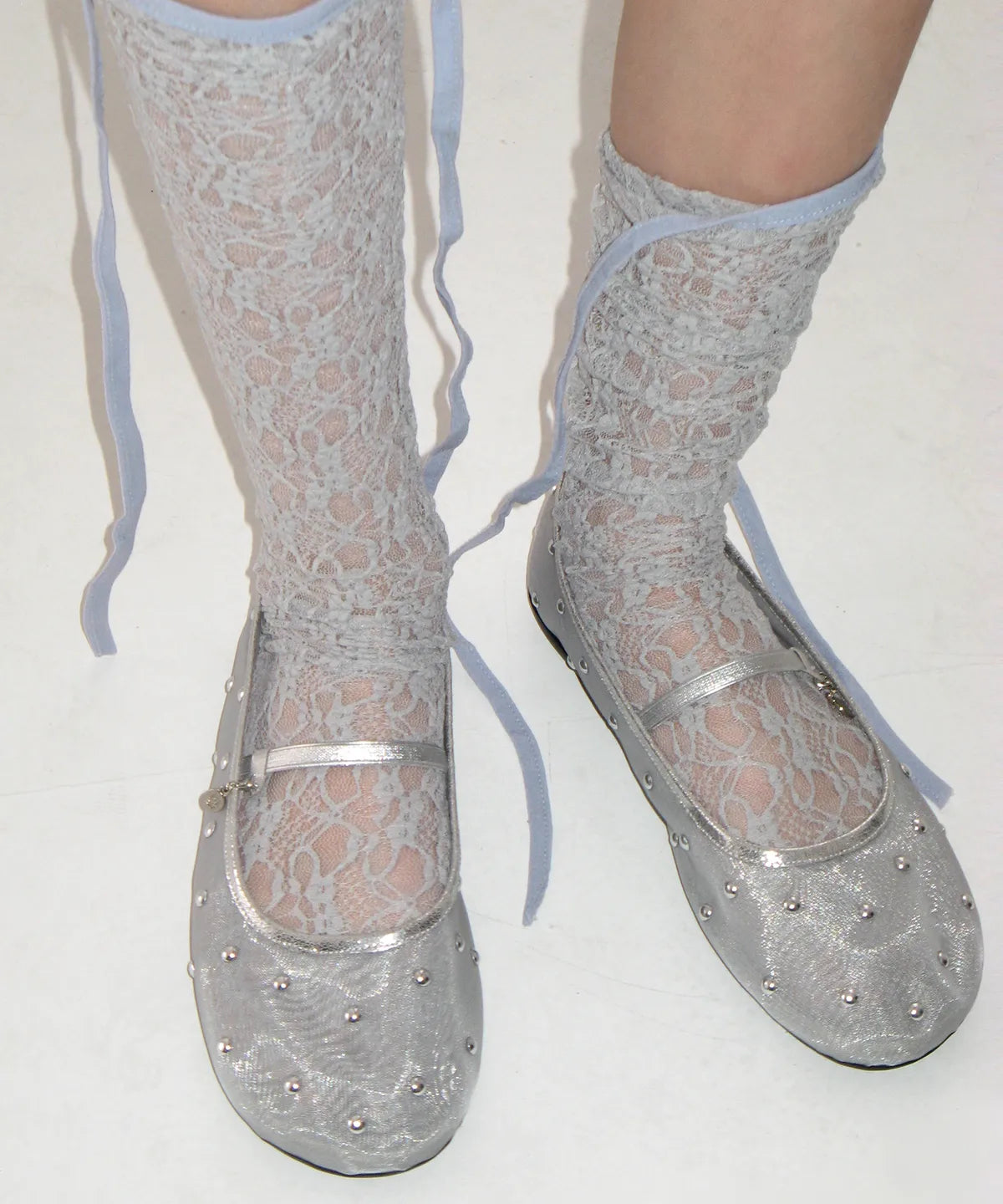 Foggy Moody Studded Mesh Flat (5 colors)