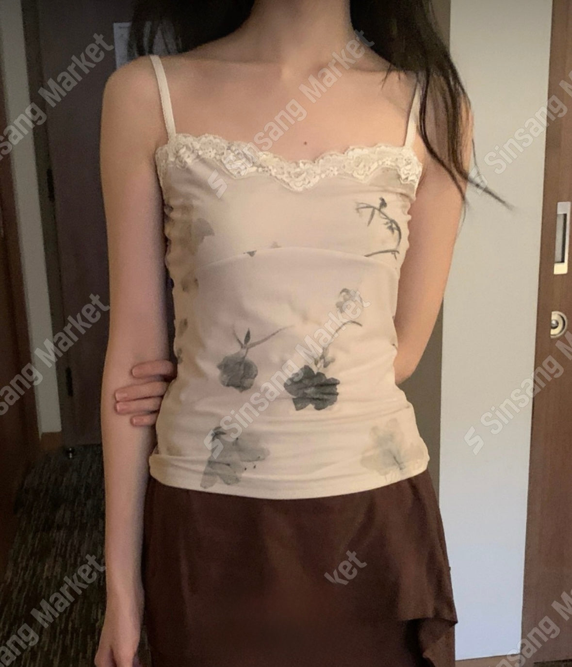 復古暗花背心（3 colors)