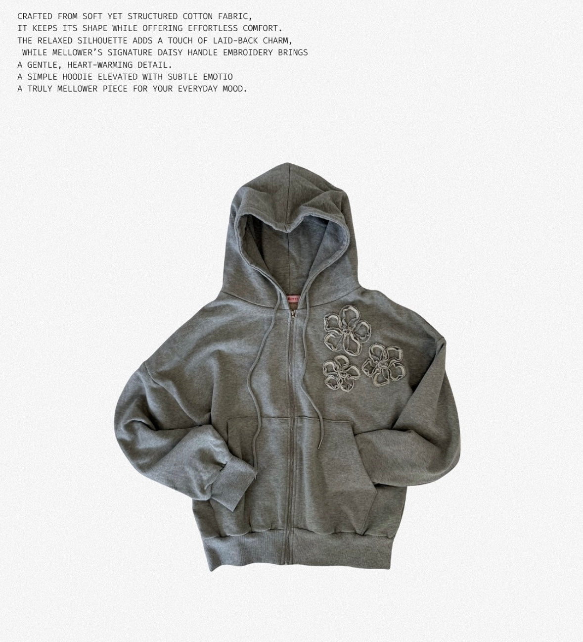 立體花花棉質外套